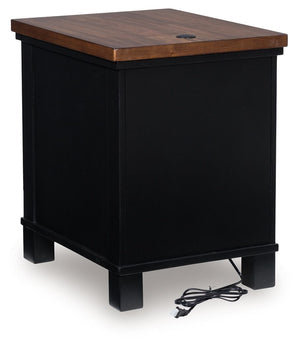 Wildenauer - Chair Side End Table - Brown / Black - R&R Furniture Gallery (Fountain Valley, CA)
