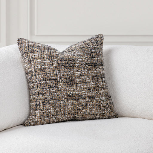 Black and ivory Villa Classics Porter accent pillow by Classic Home, featuring a stylish geometric design and plush fabric.