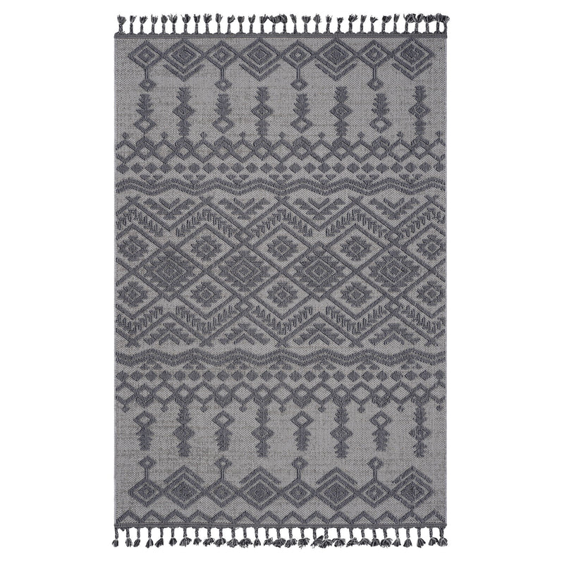 Guros - 8' X 10' Traditional Indoor / Outdoor Area Rug - White / Gray - R&R Furniture Gallery (Fountain Valley, CA)