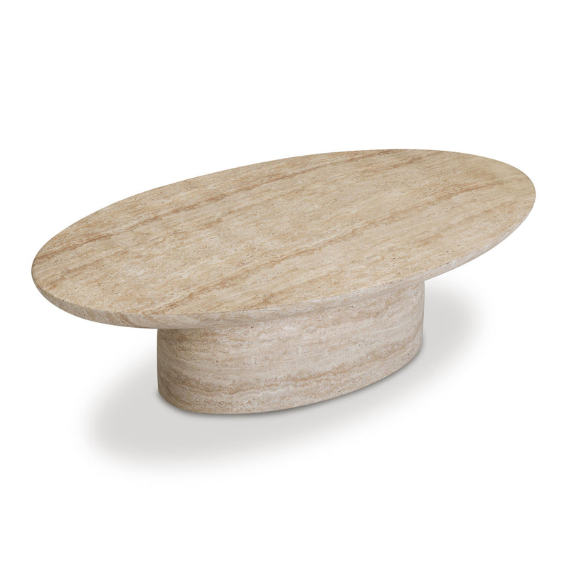 Sonia - Indoor / Outdoor Concrete Coffee Table - Faux Travertine - R&R Furniture Gallery (Fountain Valley, CA)