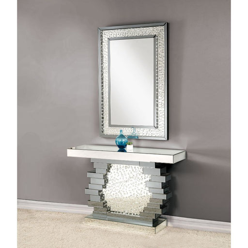 Nysa - 47" X 14" Console Table - Mirrored & Faux Crystals - R&R Furniture Gallery (Fountain Valley, CA)