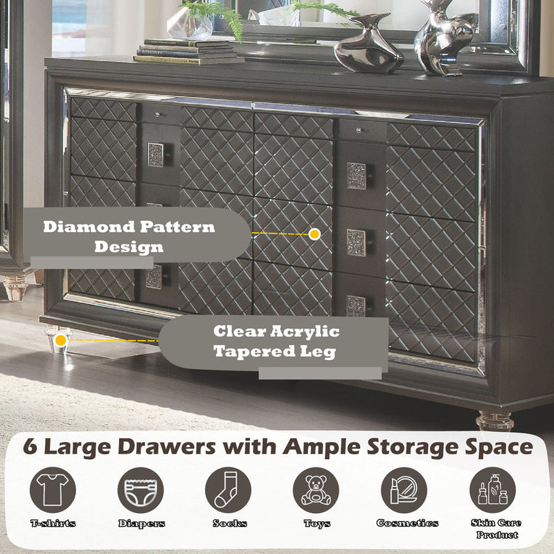 Sawyer - Dresser - Metallic Gray - R&R Furniture Gallery (Fountain Valley, CA)