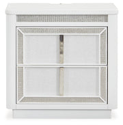 Chalanna - Two Drawer Night Stand - White - R&R Furniture Gallery (Fountain Valley, CA)