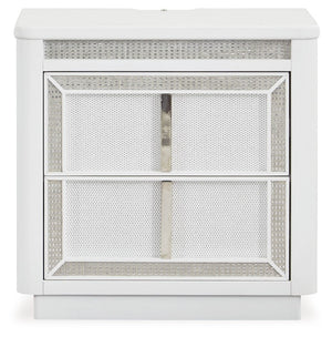 Chalanna - Two Drawer Night Stand - White - R&R Furniture Gallery (Fountain Valley, CA)