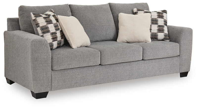 Loreo sofa sleeper by Benchcraft® featuring a modern design with plush fabric and a fold-out bed for versatile living space.