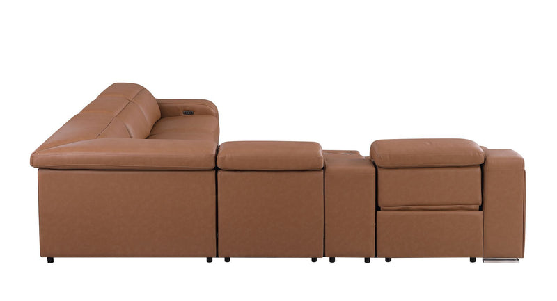 1116 - 6-Piece L-Shaped Sectional Sofa In With 3 Power Recliners & Power Headrests