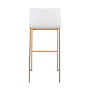 Pair of Lumi Source Mara contemporary upholstered barstools with sleek design and comfortable cushions, set of 2.