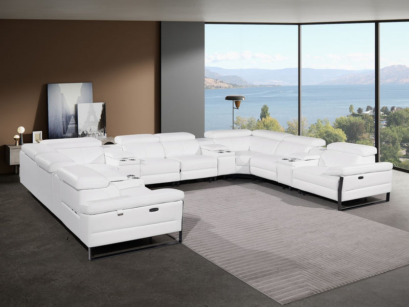 1246 - 12-Piece U-Shaped Modular Power Reclining Sectional With 4 Power Recliners And Power Headrests - R&R Furniture Gallery (Fountain Valley, CA)