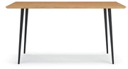 Gretlynn - Rectangular Dining Room Table - Black / Natural - R&R Furniture Gallery (Fountain Valley, CA)