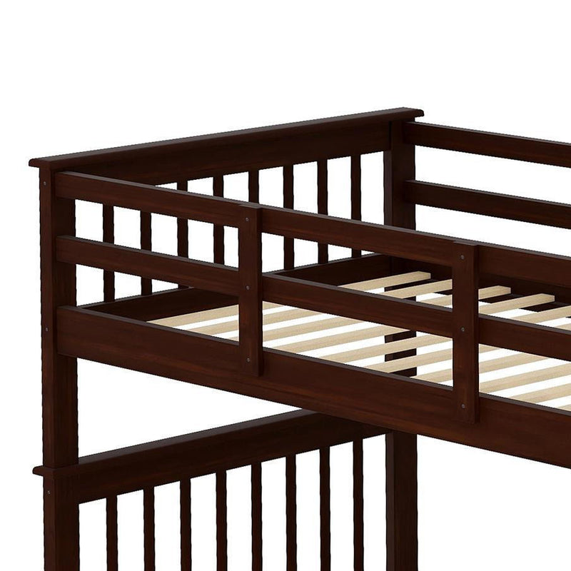 Stairway Bunk Bed With Storage And Guard Rail For Bedroom - R&R Furniture Gallery (Fountain Valley, CA)