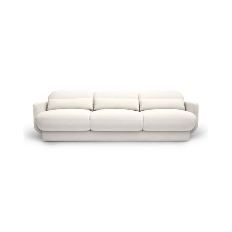 TOV Furniture Azalea velvet stationary sofa with plush upholstery and modern design, shown in a stylish living room setting.