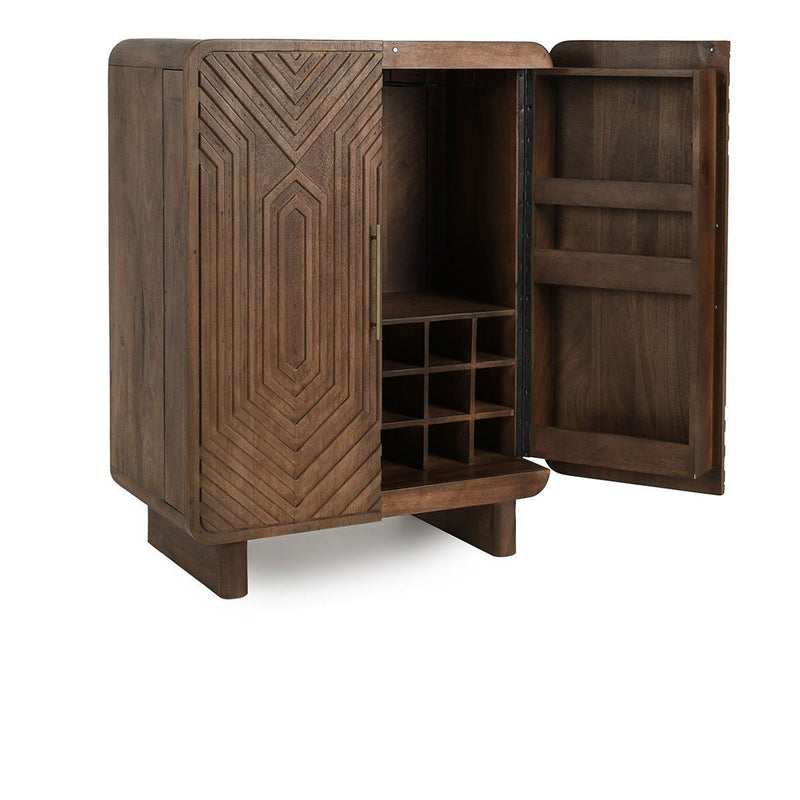 Holmes - Bar Cabinet - Artisan Brown - R&R Furniture Gallery (Fountain Valley, CA)