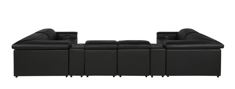 1126 - 8-Piece U-Shaped Sectional Sofa In With 2 Power Recliners & Power Headrests