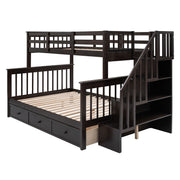 Stairway Bunk Bed With Storage And Guard Rail For Bedroom - R&R Furniture Gallery (Fountain Valley, CA)