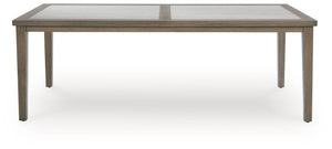 Rainier Ranch - Rectangle Dining Table With Umbrella Option - Brown / Beige - R&R Furniture Gallery (Fountain Valley, CA)