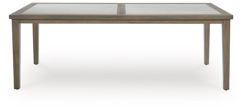 Rainier Ranch - Rectangle Dining Table With Umbrella Option - Brown / Beige - R&R Furniture Gallery (Fountain Valley, CA)