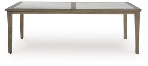 Rainier Ranch - Rectangle Dining Table With Umbrella Option - Brown / Beige - R&R Furniture Gallery (Fountain Valley, CA)