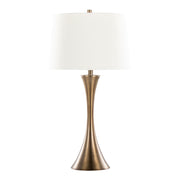 Set of two Lumi Source Lenuxe Contemporary Elegant Table Lamps with sleek modern design and neutral-colored shades.