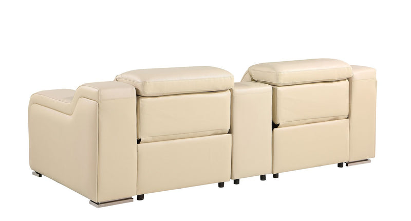 1116 - 3-Piece Modular Power Reclining Console Loveseat In With 2 Power Recliners & Power Headrests
