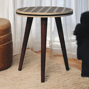 Inlay Bone Tripod Stool - Honey Caramel - R&R Furniture Gallery (Fountain Valley, CA)