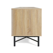 4 Door TV Cabinet, 2 Storage Spaces, Adjustable Shelves - R&R Furniture Gallery (Fountain Valley, CA)