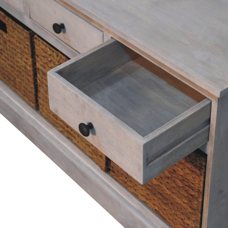 Basket Storage Cabinet - Gray Ash - R&R Furniture Gallery (Fountain Valley, CA)