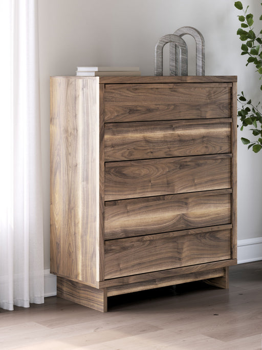 Chirason - Five Drawer Wide Chest - Brown - R&R Furniture Gallery (Fountain Valley, CA)