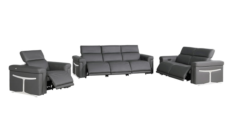 1126 - 6-Piece Modular Power Reclining Sofa, Loveseat & Chair Set In With 6 Power Recliners & Power Headrests