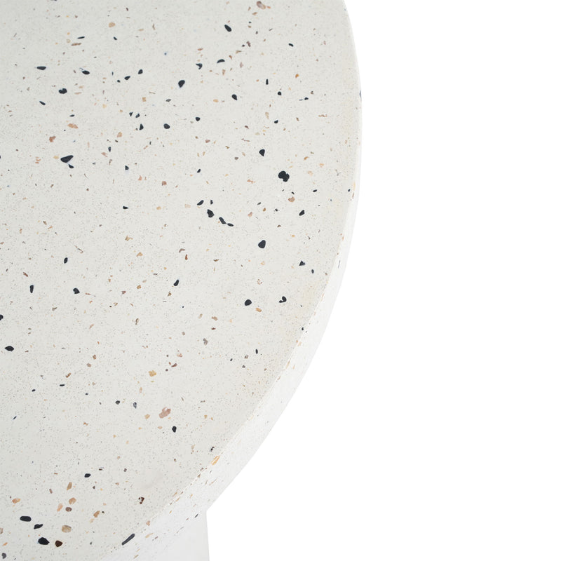 Terrazzo - Outdoor Side Table - White - R&R Furniture Gallery (Fountain Valley, CA)