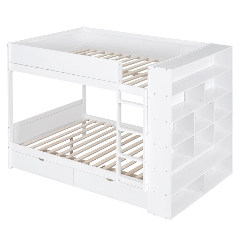 Bunk Bed With 2 Drawers And Multi Layer Cabinet - R&R Furniture Gallery (Fountain Valley, CA)