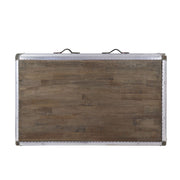 Brancaster - Coffee Table - Antique Oak & Aluminum - R&R Furniture Gallery (Fountain Valley, CA)