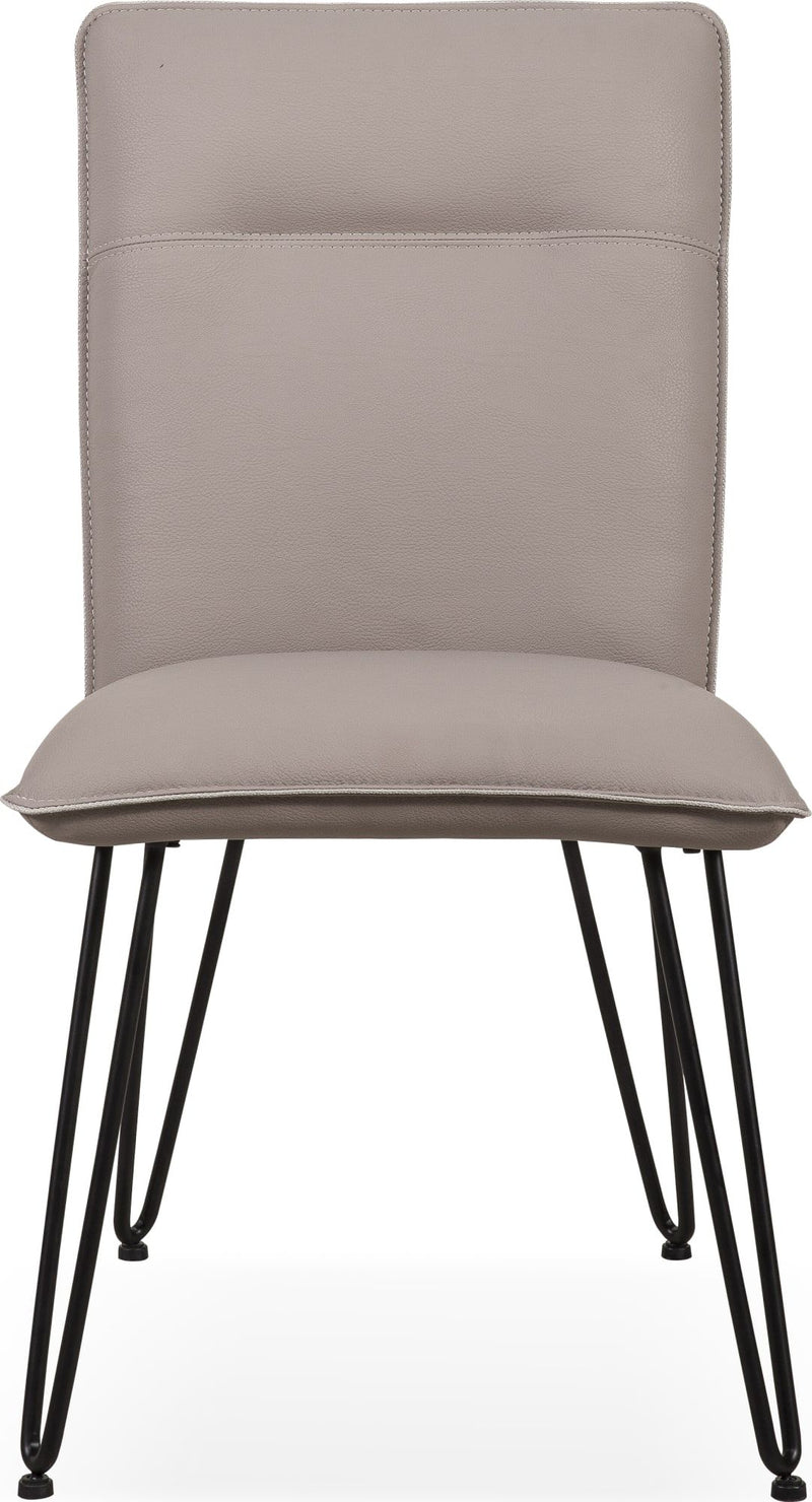 Demi Hairpin Leg Modern Dining Chair in Taupe