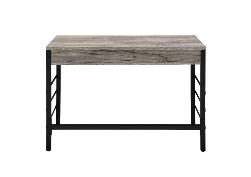 Disho - Writing Desk With USB - Light Weathered Oak & Black - R&R Furniture Gallery (Fountain Valley, CA)