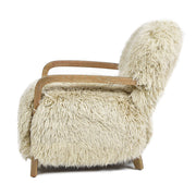 Enchante - New Zealand Sheepskin Accent Arm Chair - Taupe / Natural - R&R Furniture Gallery (Fountain Valley, CA)