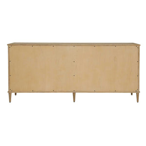 Coast - 6 Drawer Rattan Chest - Woodtone