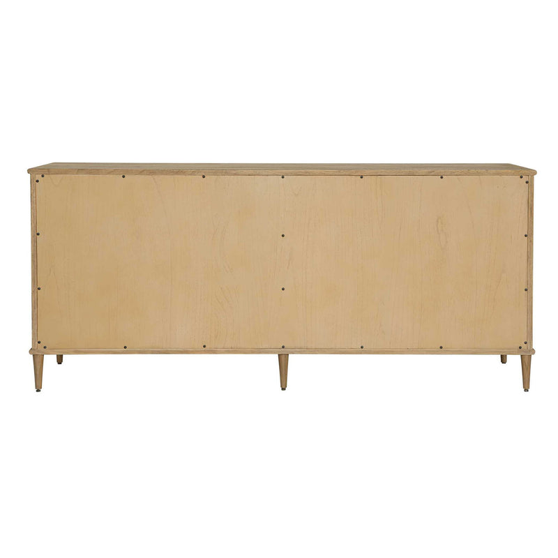Coast - 6 Drawer Rattan Chest - Woodtone