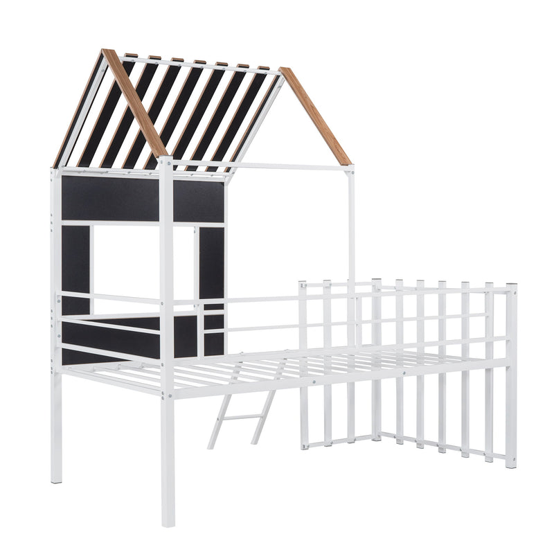 Loft Bed With Roof, Window, Guardrail, Ladder - R&R Furniture Gallery (Fountain Valley, CA)