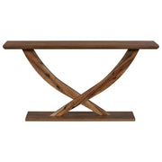 Console Table With Cross Leg Base And Reinforced Support Plate - R&R Furniture Gallery (Fountain Valley, CA)