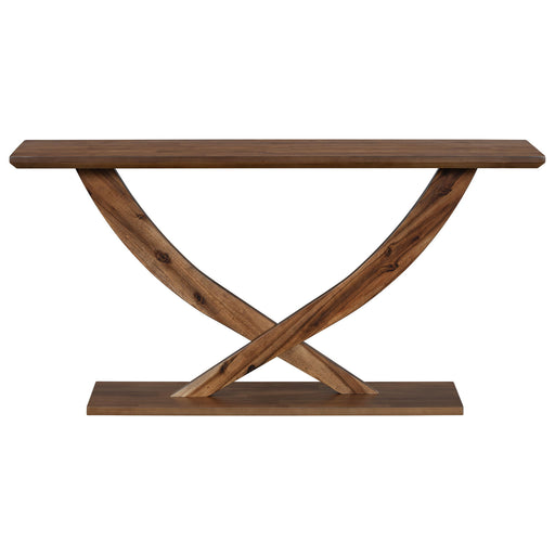 Console Table With Cross Leg Base And Reinforced Support Plate - R&R Furniture Gallery (Fountain Valley, CA)