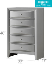 Glory Furniture Marilla accent chest with warm wood finish and decorative handles, ideal for storage and stylish decor.