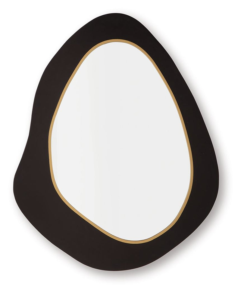Kierlock - Accent Mirror - Black / Gold Finish - R&R Furniture Gallery (Fountain Valley, CA)