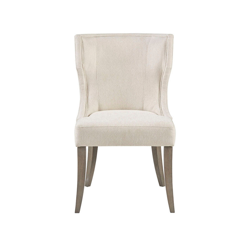 Elegant Design Dining Chair Polyester - Cream - R&R Furniture Gallery (Fountain Valley, CA)
