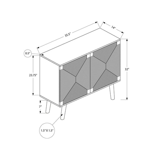 Accent Chest, 2 Door Cabinet, Storage Furniture - Walnut - R&R Furniture Gallery (Fountain Valley, CA)