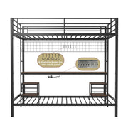 Ethan - Bunk Bed With Desk, Charging Station, Storage Shelves - R&R Furniture Gallery (Fountain Valley, CA)