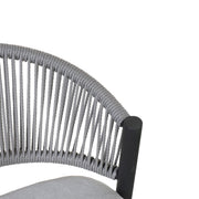 Outdoor 26" Counter Height Metal Frame Counter Stools With Scallop Shaped Backrest & Water Resistant Cushions - R&R Furniture Gallery (Fountain Valley, CA)