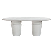 Margot - Faux Plaster Indoor / Outdoor Concrete Dining Table - Light Gray - R&R Furniture Gallery (Fountain Valley, CA)