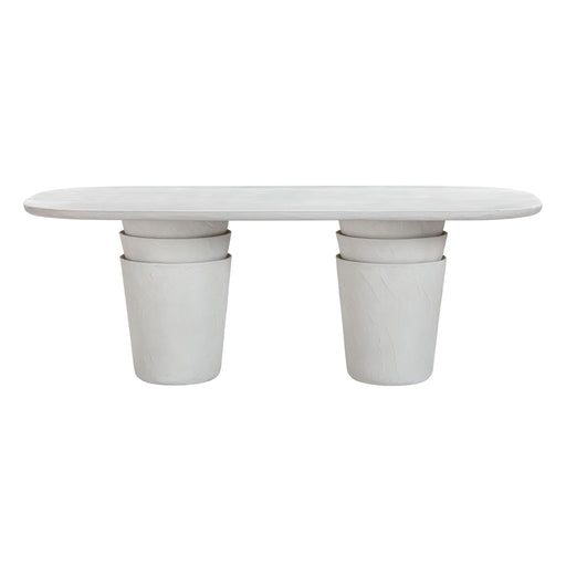 Margot - Faux Plaster Indoor / Outdoor Concrete Dining Table - Light Gray - R&R Furniture Gallery (Fountain Valley, CA)