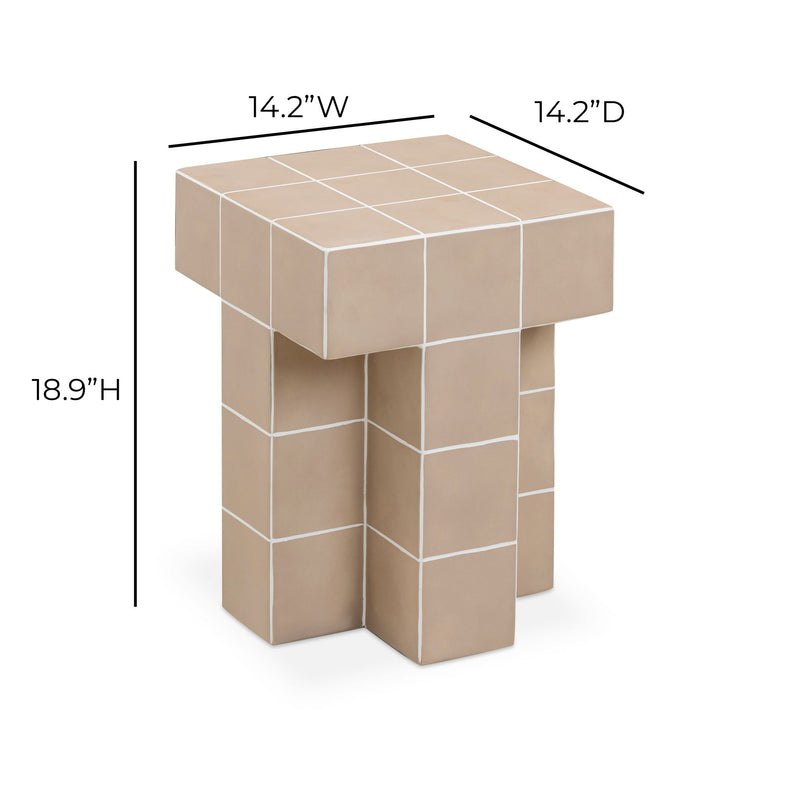 Alma - Tile Concrete Indoor/Outdoor Side Table - R&R Furniture Gallery (Fountain Valley, CA)