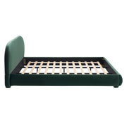 Upholstered Simple Modern Bedroom Bed With Curved Headboard - R&R Furniture Gallery (Fountain Valley, CA)