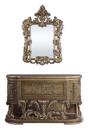 Constantine - Server - Brown & Gold - R&R Furniture Gallery (Fountain Valley, CA)